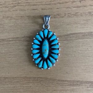 Turquoise sterling silver pendant from Bali.